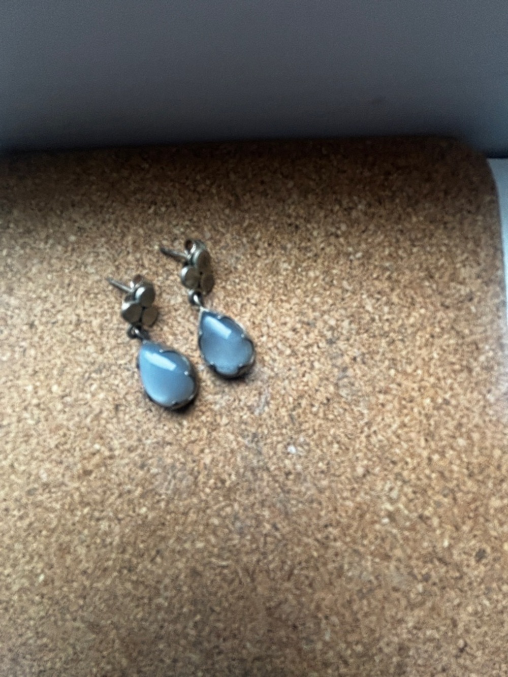 Jane Diaz Sterling Silver Teardrop Earrings with Stone - Picture 4 of 9